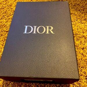 Size 43 (size 10 men USA) black Dior silver designer shoes